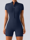 ZASUWA Female Stand Collor Zipper Hip-lift Romper