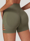 ZASUWA Female Hollow Out Hip-lift Quick-dry High-waisted Seamless Shorts