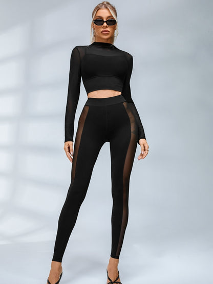 Sexy Sheer Mesh Tracksuit
