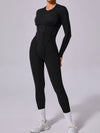 ZASUWA Female Heart Backless Long Sleeves Jumpsuit