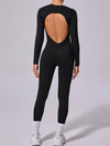 ZASUWA Female Heart Backless Long Sleeves Jumpsuit