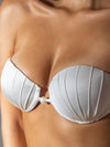 ZASUWA Female Shell Pearl Solid Color 3-Pieces Bikini Set