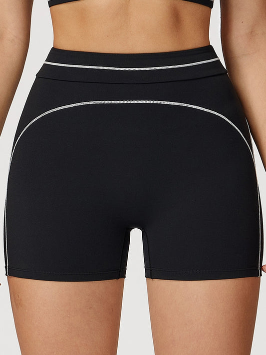 ZASUWA Female Contrast Color Big Heart Shape Push-lift Shorts