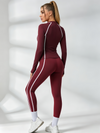 Contrast Color Stripes Zipper Tracksuit