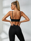 Deep V Collar Backless Sports Bras