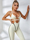 Cutout Ribbed Active  Dress With Contrast Piping