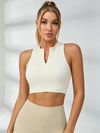 Sexy Contrast Color Hollow Out Solid Color Backless Quick Dry Tank