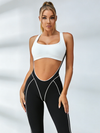 Sexy Contrast Color Unique Cutout Jumpsuit