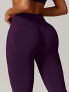 ZASUWA Female Seamless Solid Color Elastic Tight Push Up Design Leggings