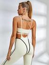 Cutout Ribbed Active  Dress With Contrast Piping
