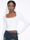 ZASUWA Female Solid Color Hollow Out Hooded Elastic Tight Long Sleeves