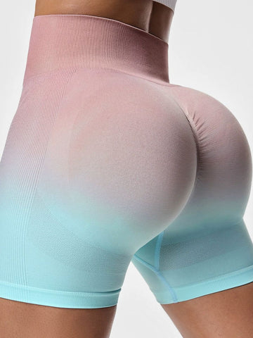 ZASUWA Female Vogue Ombre Scrunch Bum Push Up Design Booty Shorts