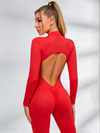 Backless Zipper Hollow Out Scrunch Bum Jumpsuit