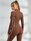 Contrast Color Stripes Zipper Tracksuit