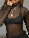 ZASUWA Female Sexy Sheer Mesh Not Including Inner Wear Long Sleeves