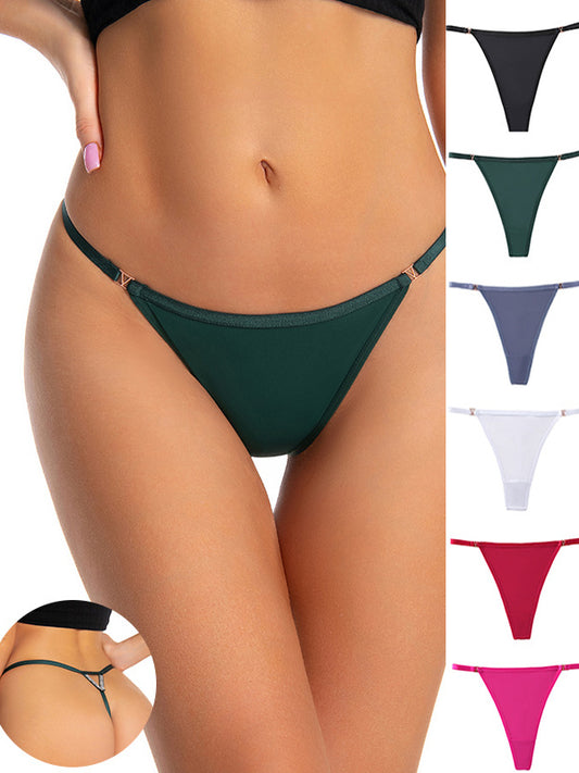 ZASUWA Female Hollow Out Crystal Silk Panties