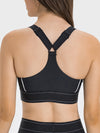 ZASUWA Female Contrast Color Adjustable Strap with Chest Pads Sports Bras