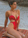 ZASUWA Female Sexy Hollow Out Twist One Piece