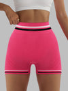 ZASUWA Female Stripes Seamless Contrast Color High-rise Shorts