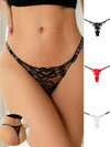 ZASUWA Female Sexy Flower Lace Mesh T-back Panties