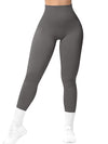 ZASUWA Female Seamless Ribbed Solid Color Quick-dry Leggings