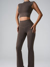 ZASUWA Female Solid Color Basic Must-have Cropped Short Sleeves