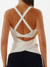 ZASUWA Female U Collar Cross Back Hollow Out Two-in-one Tank