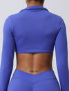ZASUWA Female Twist Breathable with Chest Pads Yoga Long Sleeves