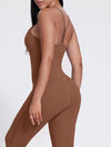ZASUWA Female Sexy Big U Collar Backless Jumpsuit