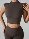 ZASUWA Female Solid Color Basic Must-have Cropped Short Sleeves