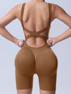 ZASUWA Female Cross Back Scrunch Bum Seamless Romper