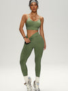 ZASUWA Female V-shaped Waist Ribbed Push Up Design Scrunch Bum Hip-lift Tracksuit