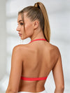 Deep V Collar Backless Sports Bras