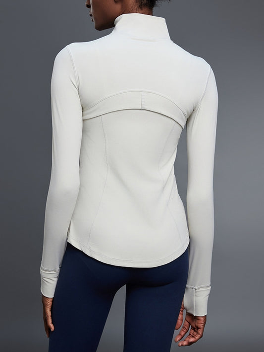 ZASUWA Female Sexy Zipper Pocket Thumbhole Jacket