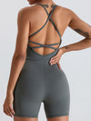 ZASUWA Female Sexy Cross Back Hip-lift Romper