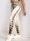 ZASUWA Female Leopard Print Denim Bum Gradient Leggings