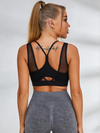 High-waist Skinny Stretch Mesh Stitching Fitness Sportswear