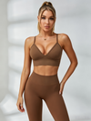 Deep V Collar Backless Sports Bras