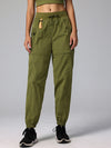 ZASUWA Female Drawstring Pocket Casual Cargo 2 in 1 Design Pants