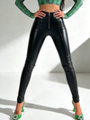 Sexy Faux Leather Zipper Leggings