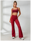 Sexy V-shape Waist Flare Backless Short Tracksuit