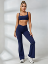 Sexy V-shape Waist Flare Backless Short Tracksuit