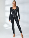 Tummy Control Zipper Hip-lift Jumpsuit