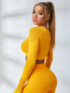 Long Sleeve Knit Seamless Fitness Long Sleeves