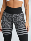 Zebra Print Stripes Scrunch Bum Legging