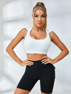 Solid Color Hooded Vests Pockets Short Tracksuit