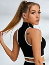 Stand Up Collar Zipper Quick Dry Tank