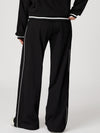 ZASUWA Female Casual Loose Contrast Color Stripe High-rise Pants