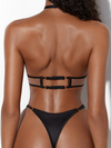 ❤ZASUWA Female Sexy Mesh Halter Adjustable Strap Beach Bikini Set