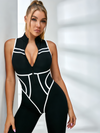 Sexy Contrast Color Stripes Corset Dress